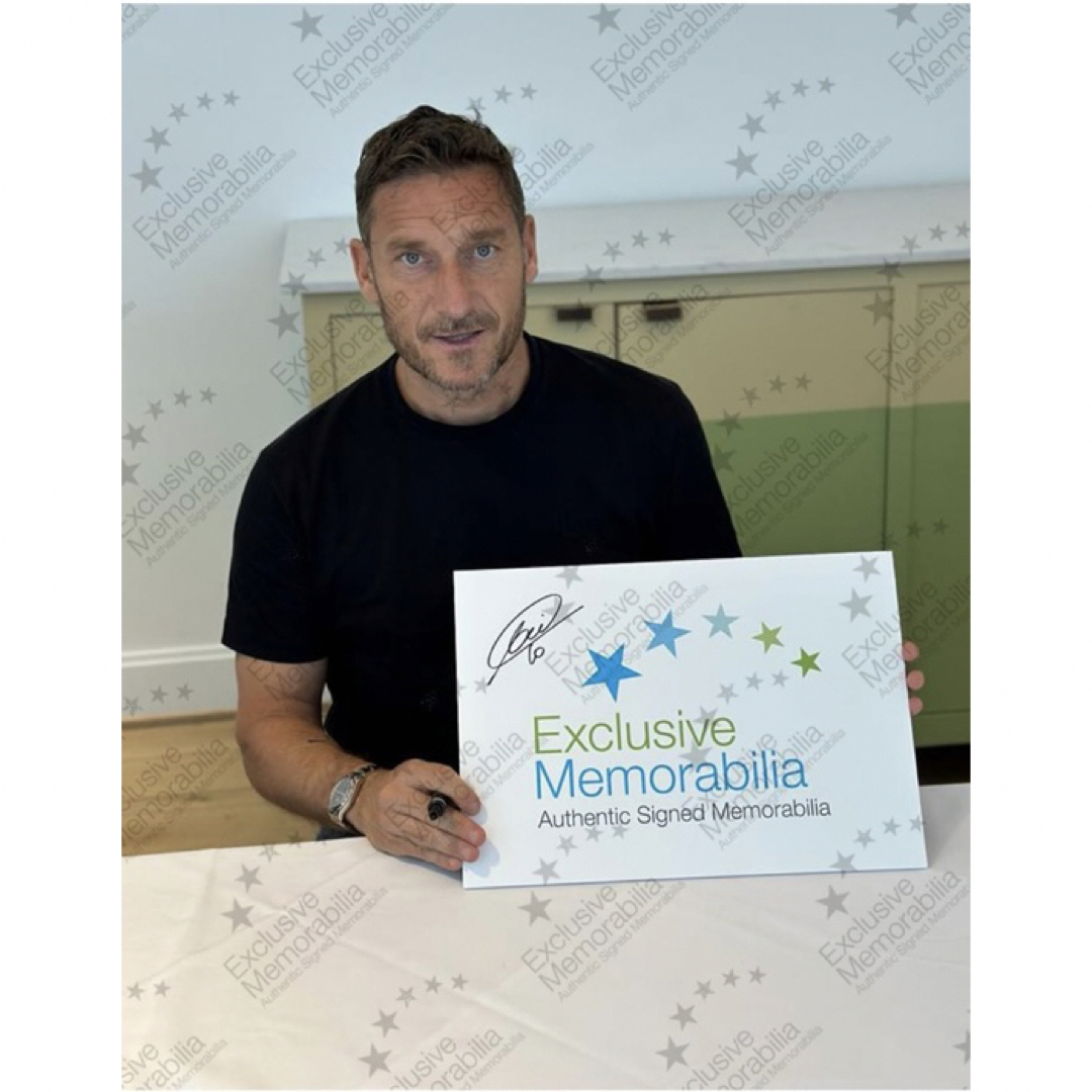 証明書付】新品 トッティ直筆サイン ローマ A3サイズ相当の通販 by D's