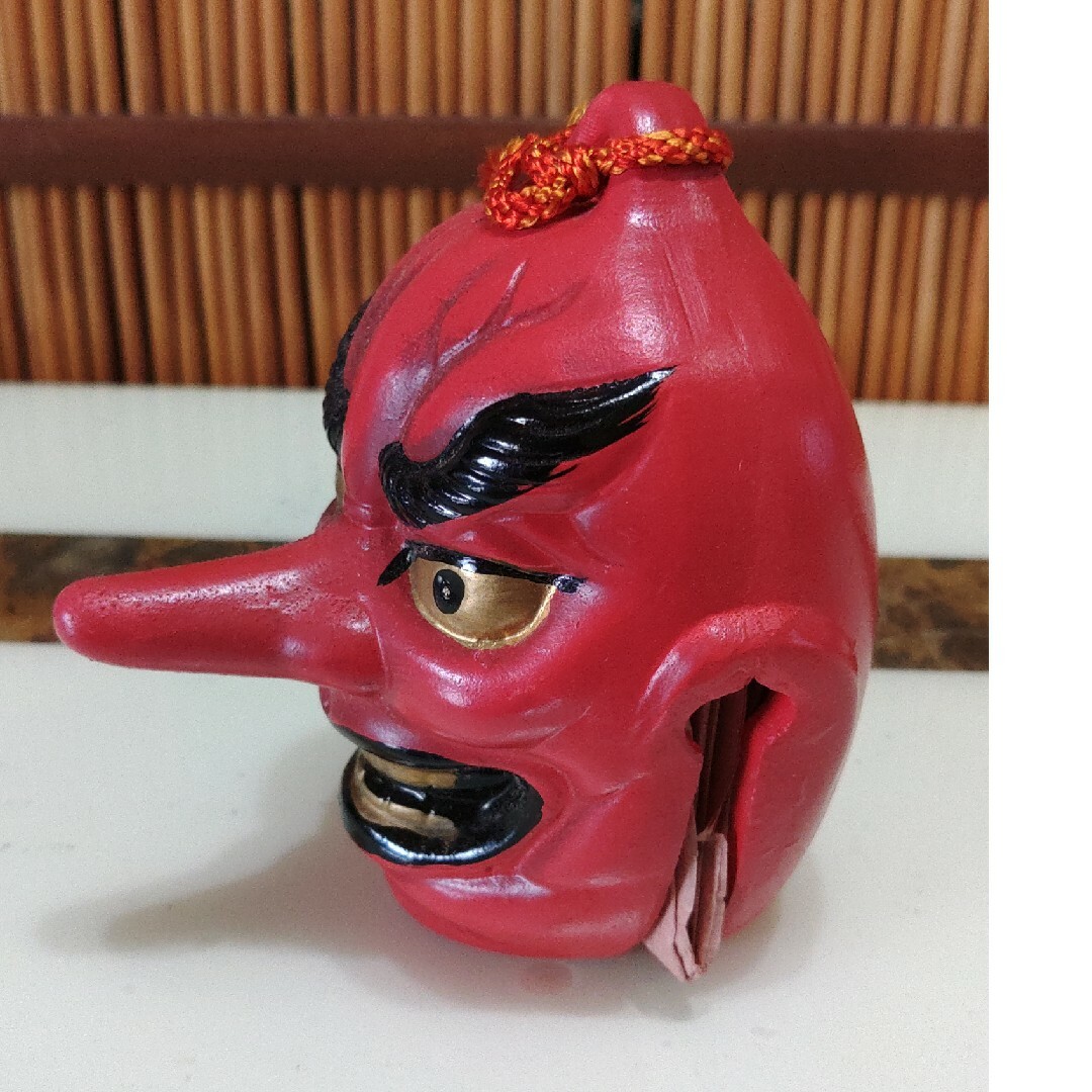 九面大鈴 霧島神宮 九面土鈴 まよけ 魔除け かわいい天狗 昭和レトロ