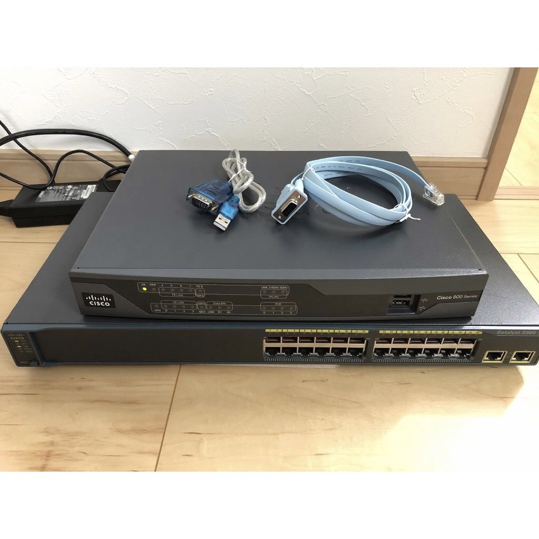 CCNA、CCNP】2台セットCisco892J、L2スイッチ2960の通販 by