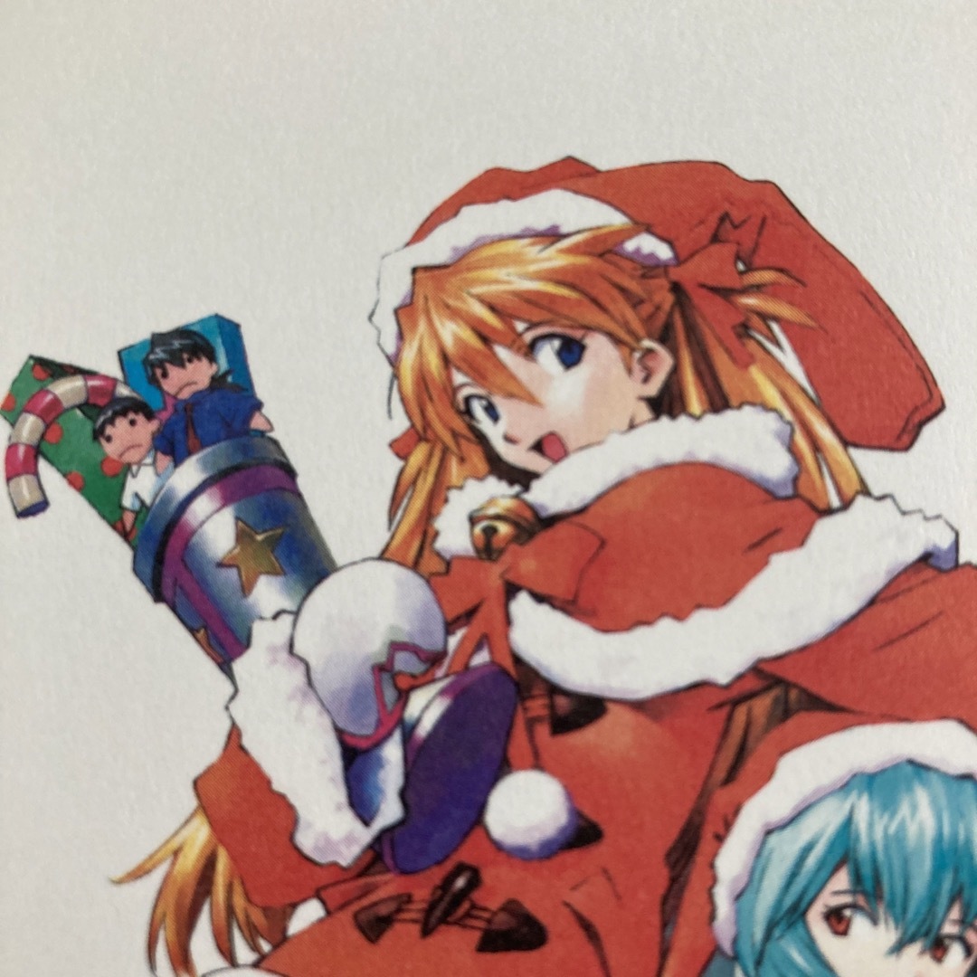 愛蔵版 エヴァンゲリオン ポストカード 20 綾波レイ アスカ サンタコス