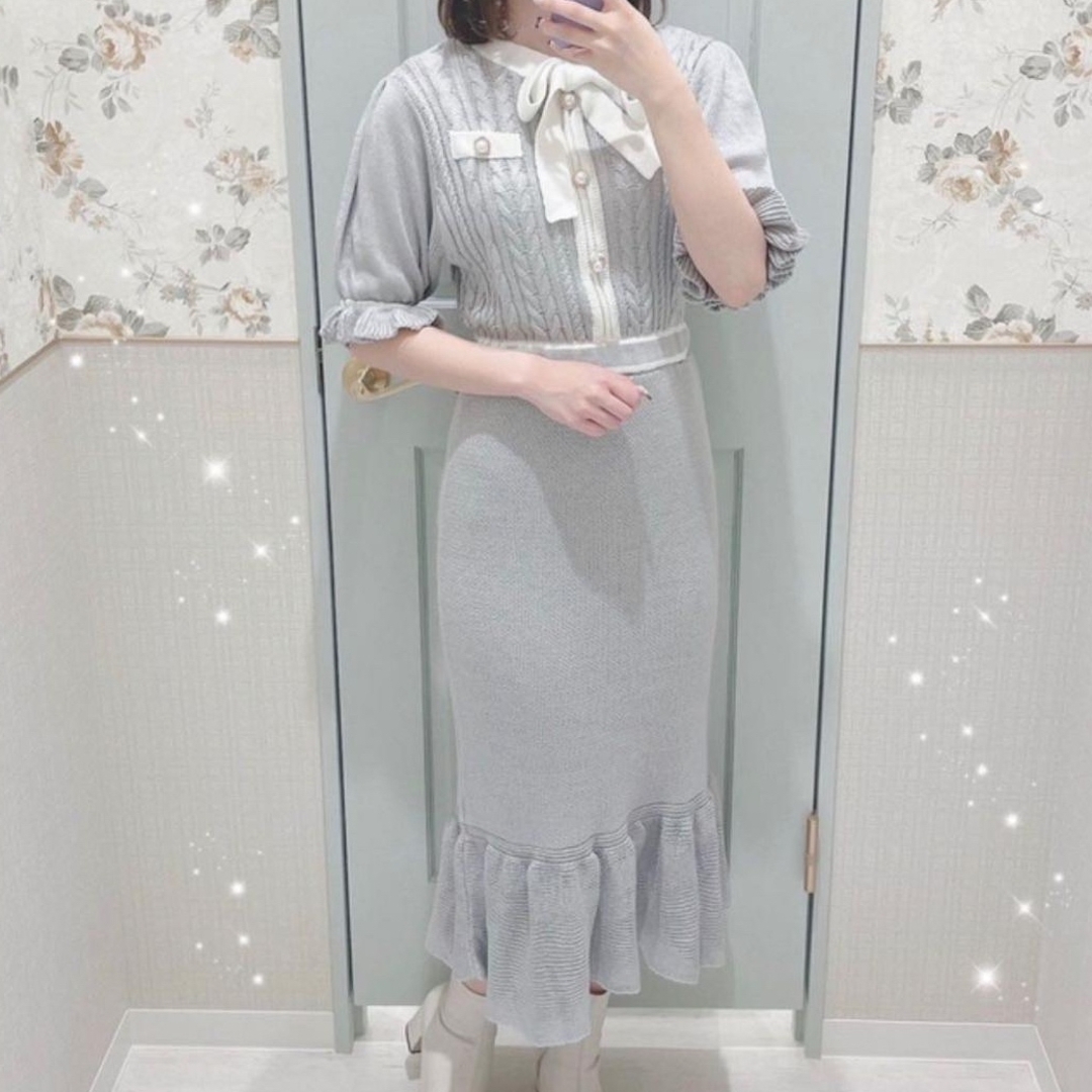 evelyn - evelynリボンマーメイドニットOPの通販 by R｜エブリンならラクマ