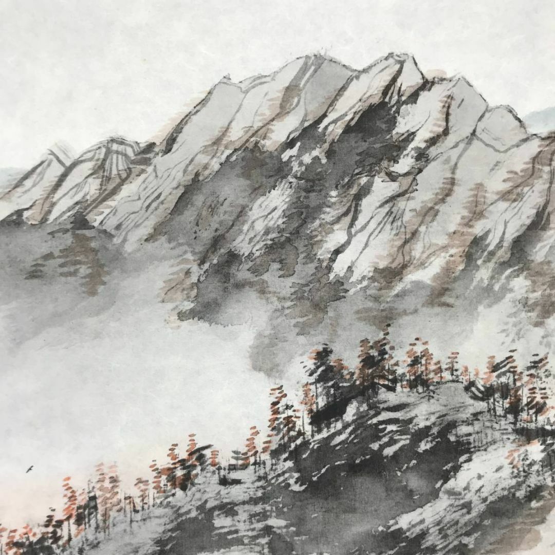 複製】松林桂月/秋山晩趣図/山水図/工芸品/掛軸☆宝船☆AC-490の通販