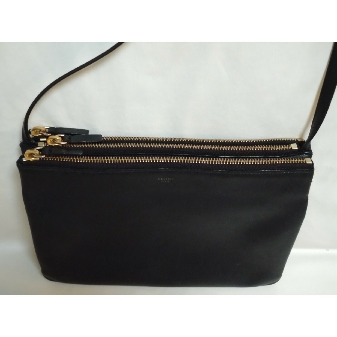 CELINE - CELINE セリーヌ トリオ ラージ ショルダー バッグ 旧ロゴ
