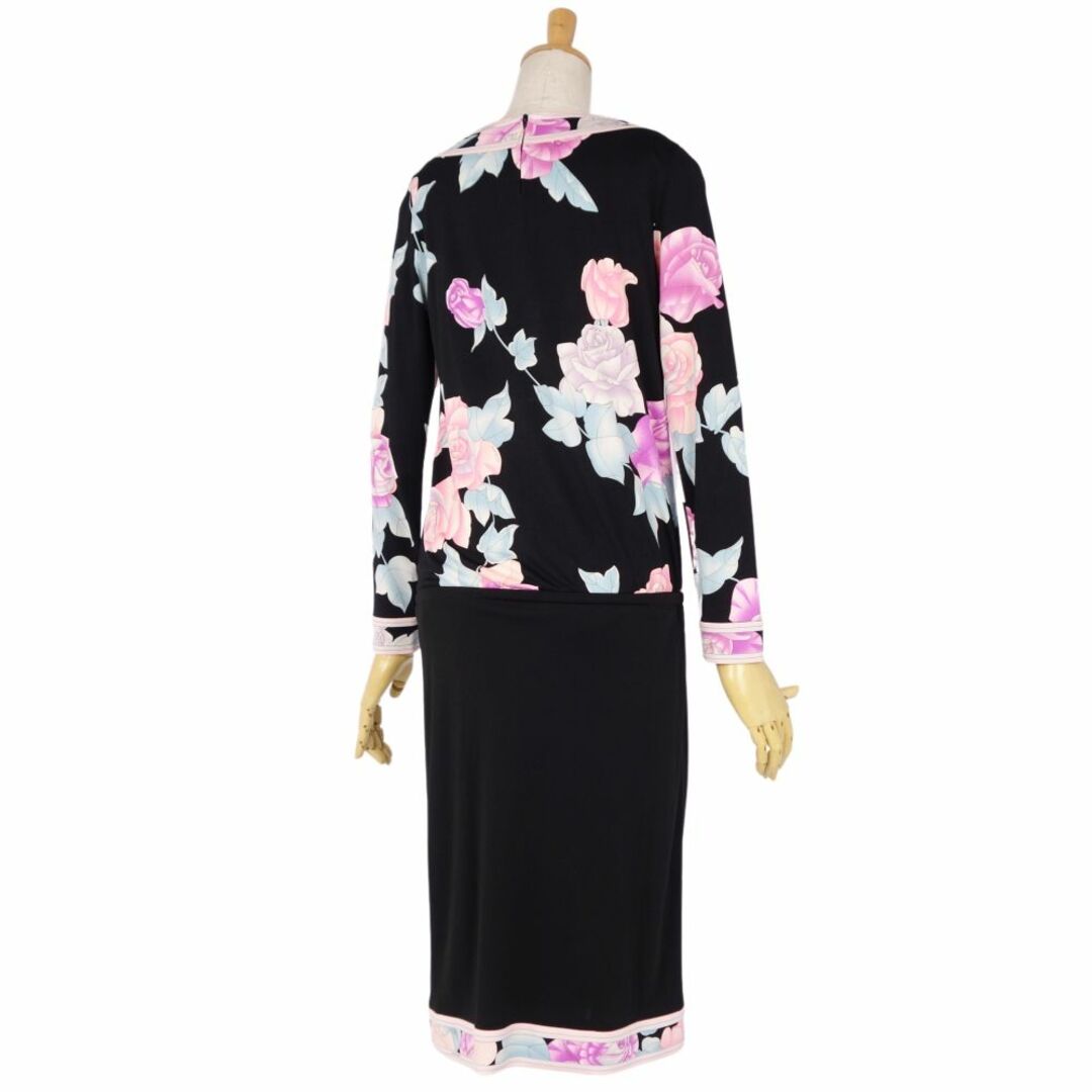 極美品 レオナール LEONARD FASHION ワンピース ロングスリーブ 花柄