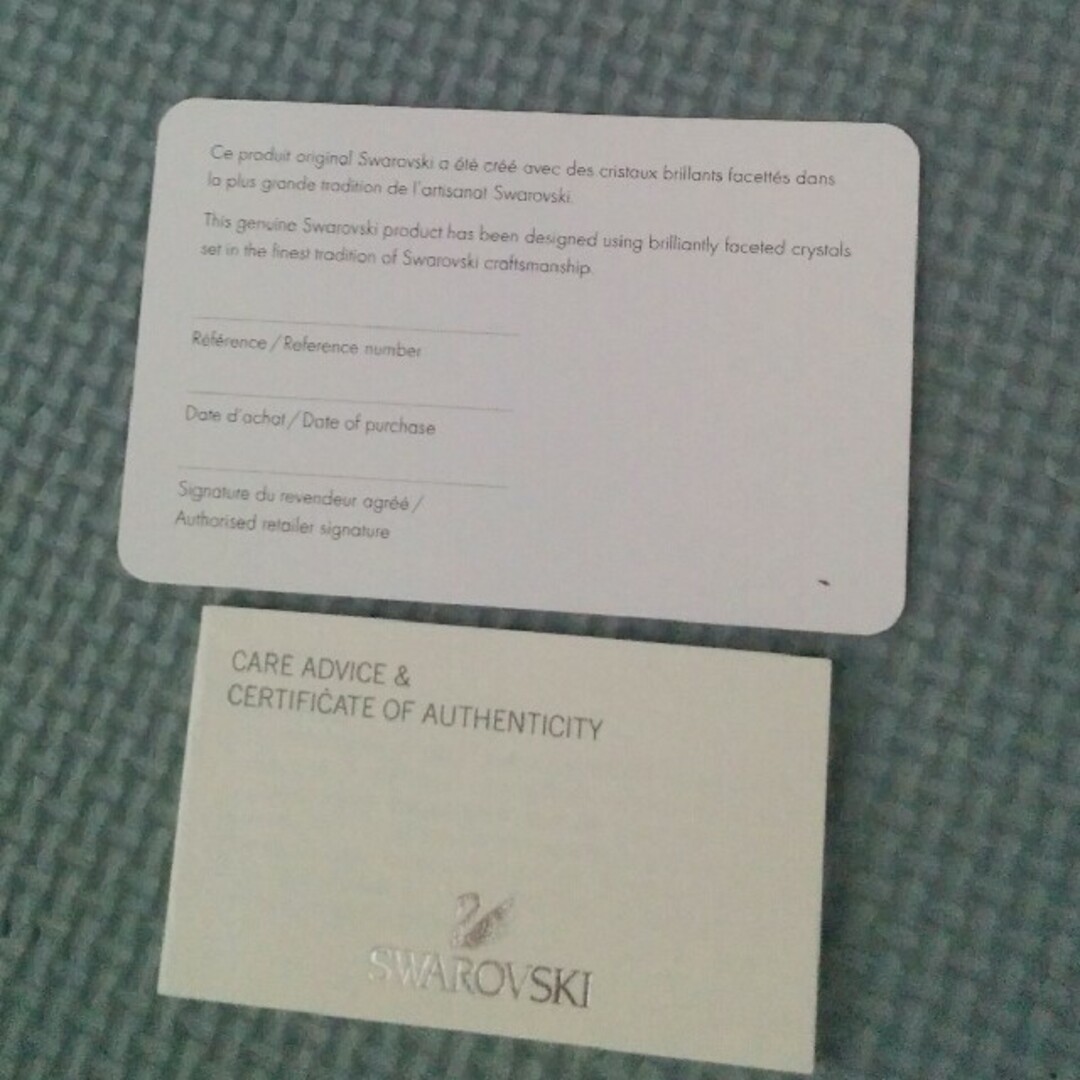 スワロフスキー保証書の通販 by 岡山's shop｜ラクマ