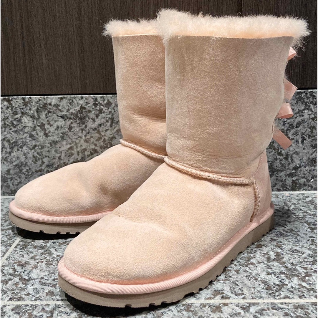 UGG - UGG ムートンブーツ ピンク リボンの通販 by mami's shop｜アグ