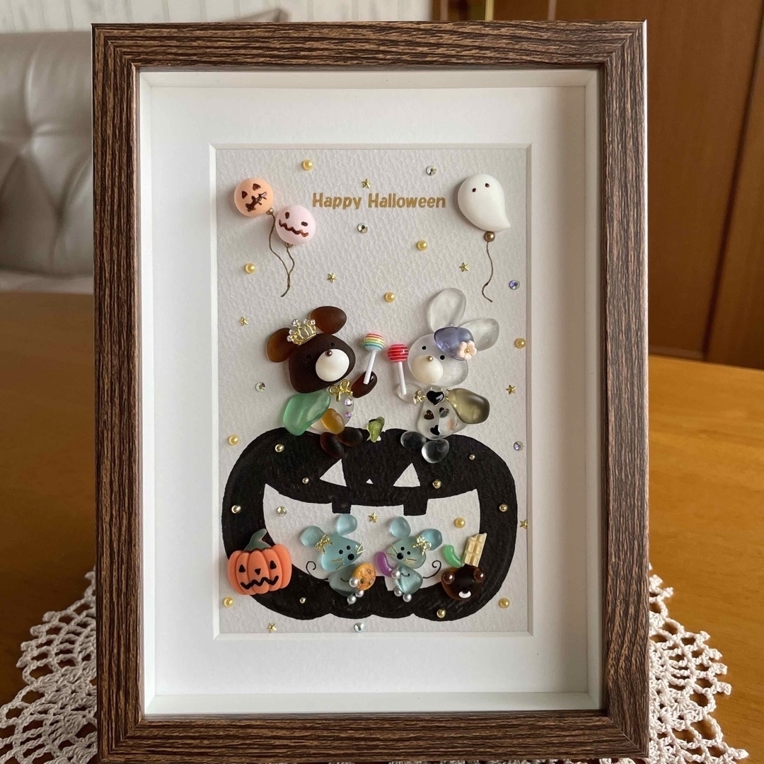 シーグラスアート☆Happy Halloween☆