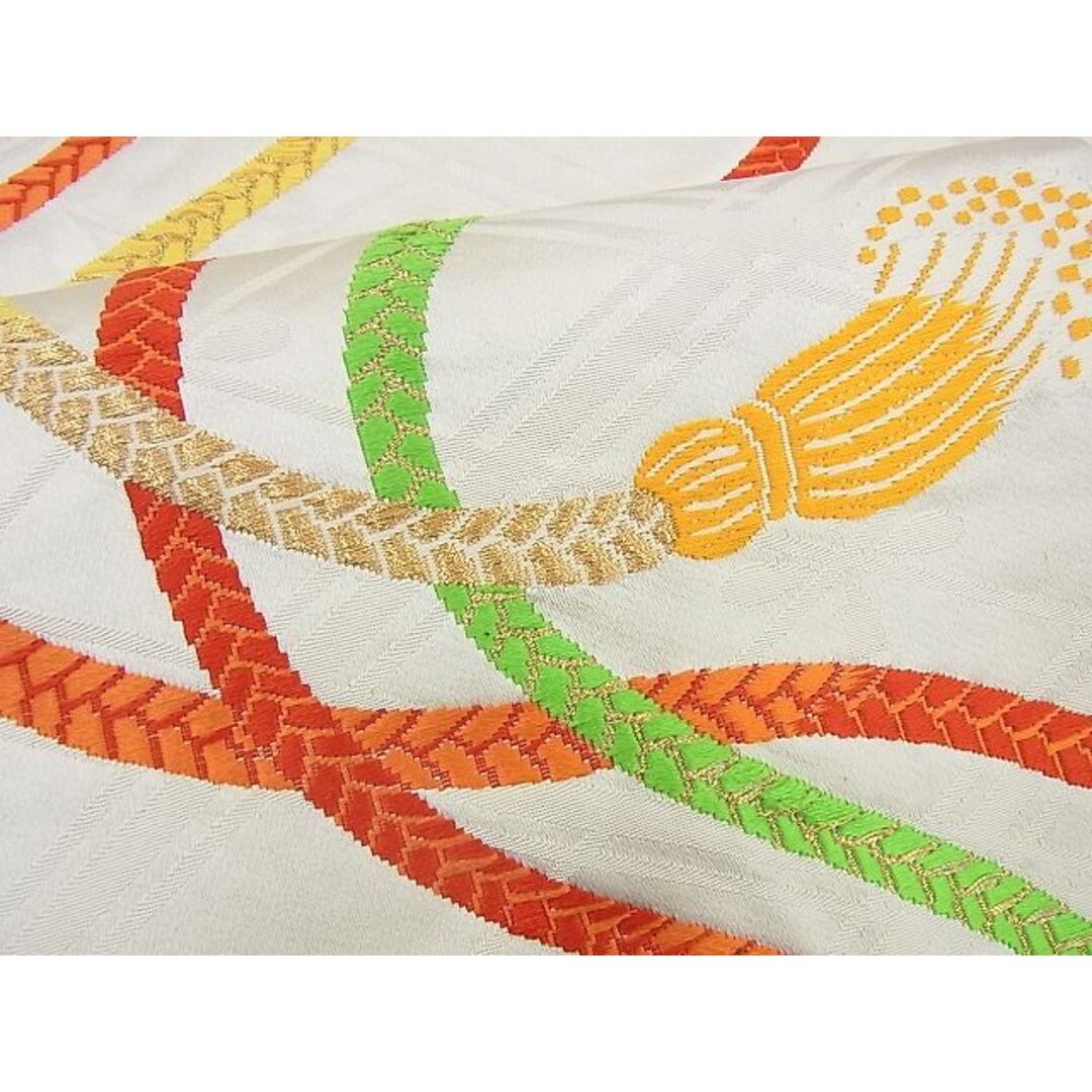 平和屋着物□六通柄袋帯 唐織 紐文様 金糸 逸品 n-cw0190の通販 by