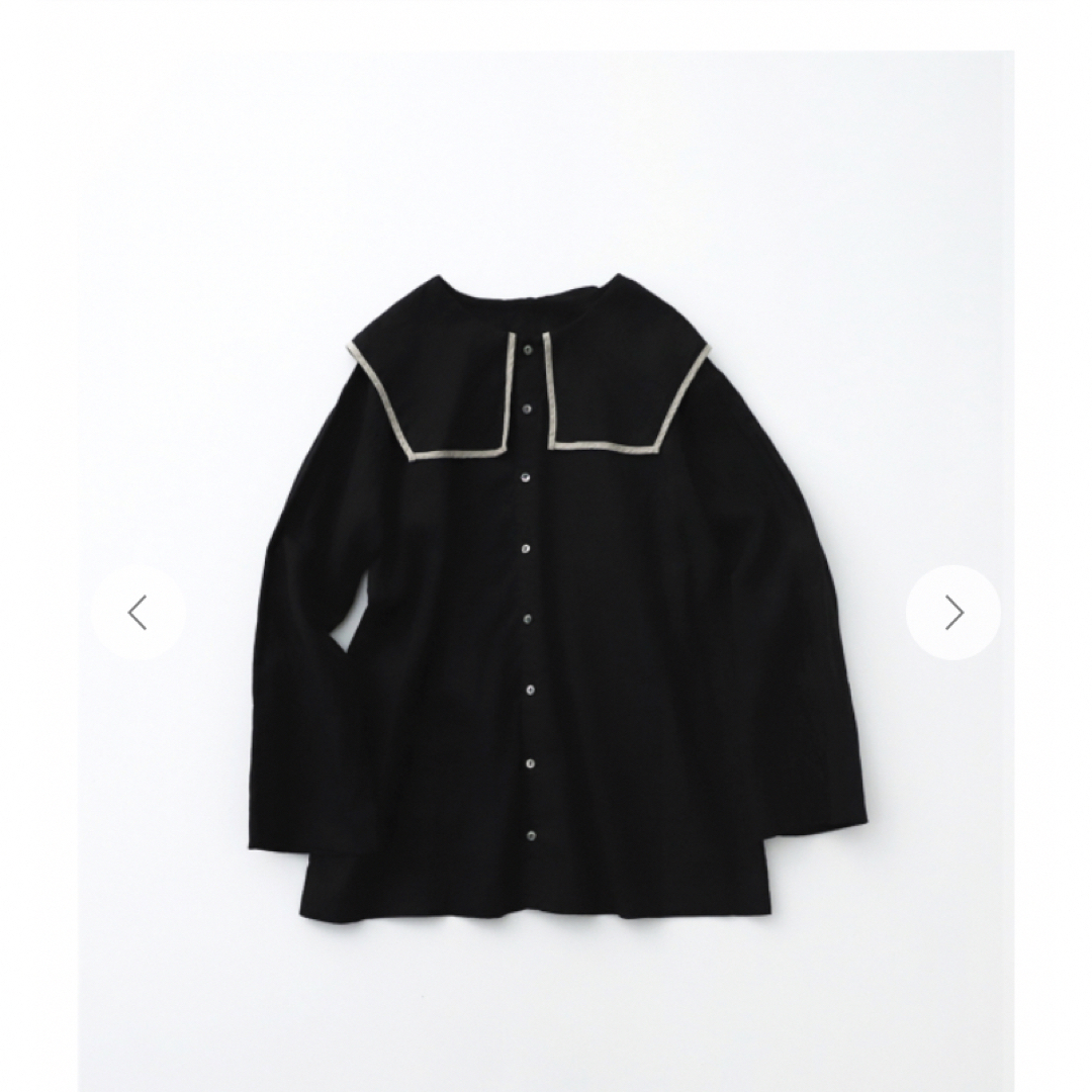 nest Robe - nestrobe リネンバイカラーセーラーカラーブラウスの通販