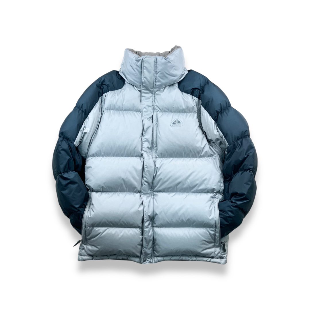 NIKE - 00s Y2K NIKE ACG ナイキ ツートンダウンジャケット シルバーの