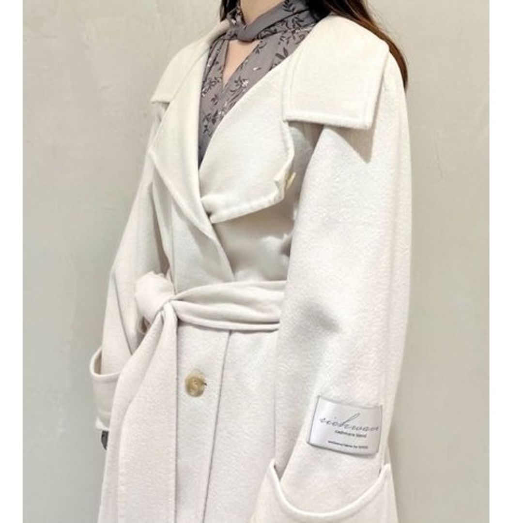 SNIDEL - 在庫確認中 SNIDEL ウロコカシミヤロングコート アイボリー 1