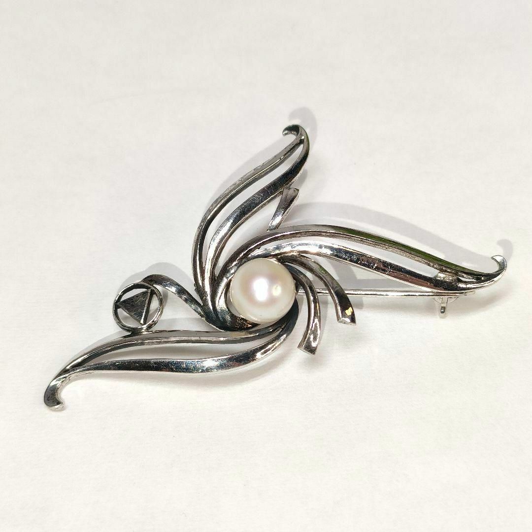 MIKIMOTO - ミキモト パール ブローチ 真珠 シルバー M刻印 S刻印