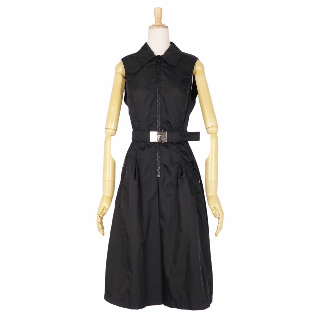 PRADA - 美品 プラダ PRADA ワンピース ドレス ノースリーブ ハーフ