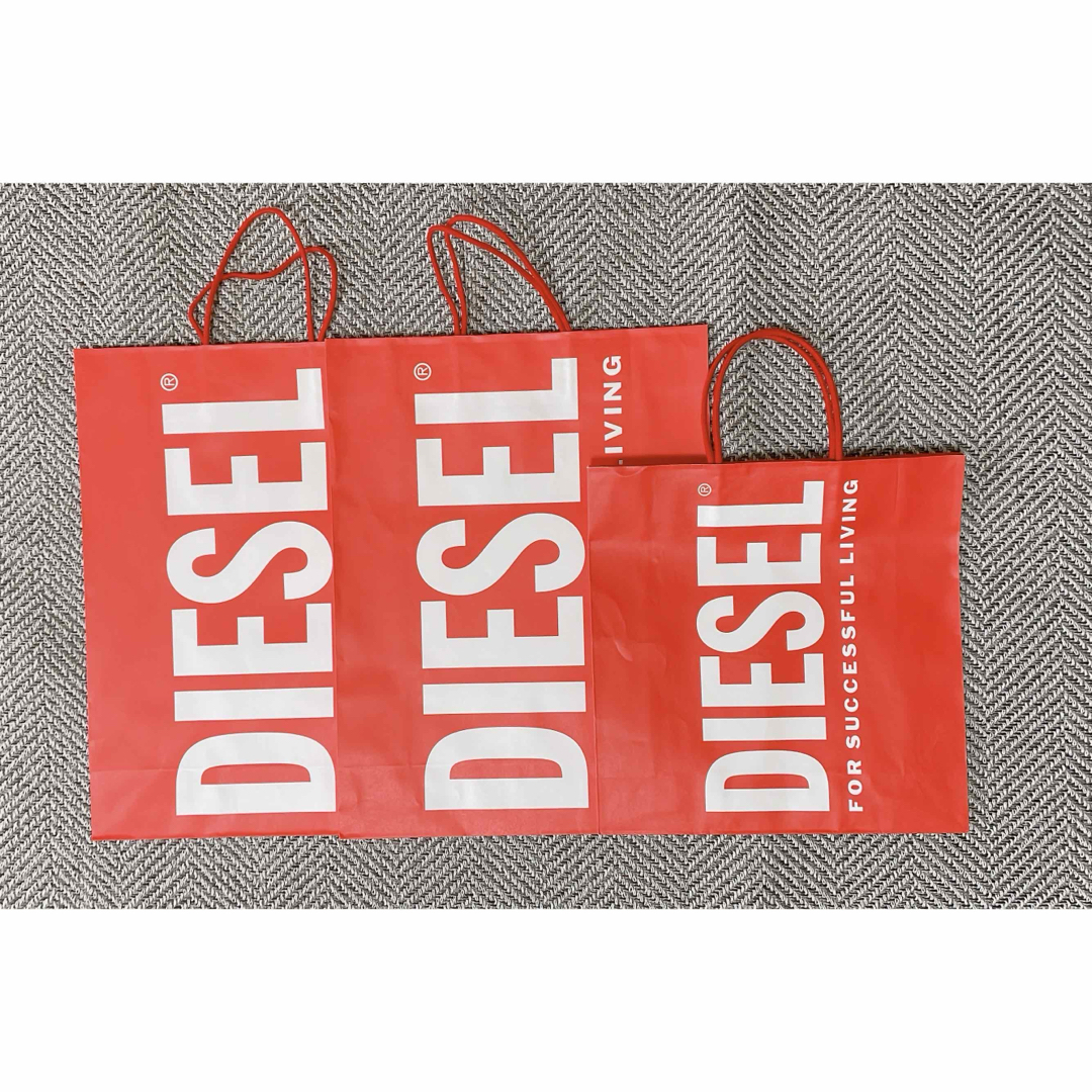 DIESEL - DIESEL ディーゼル ショッパー ショップ袋 紙袋 3枚セットの
