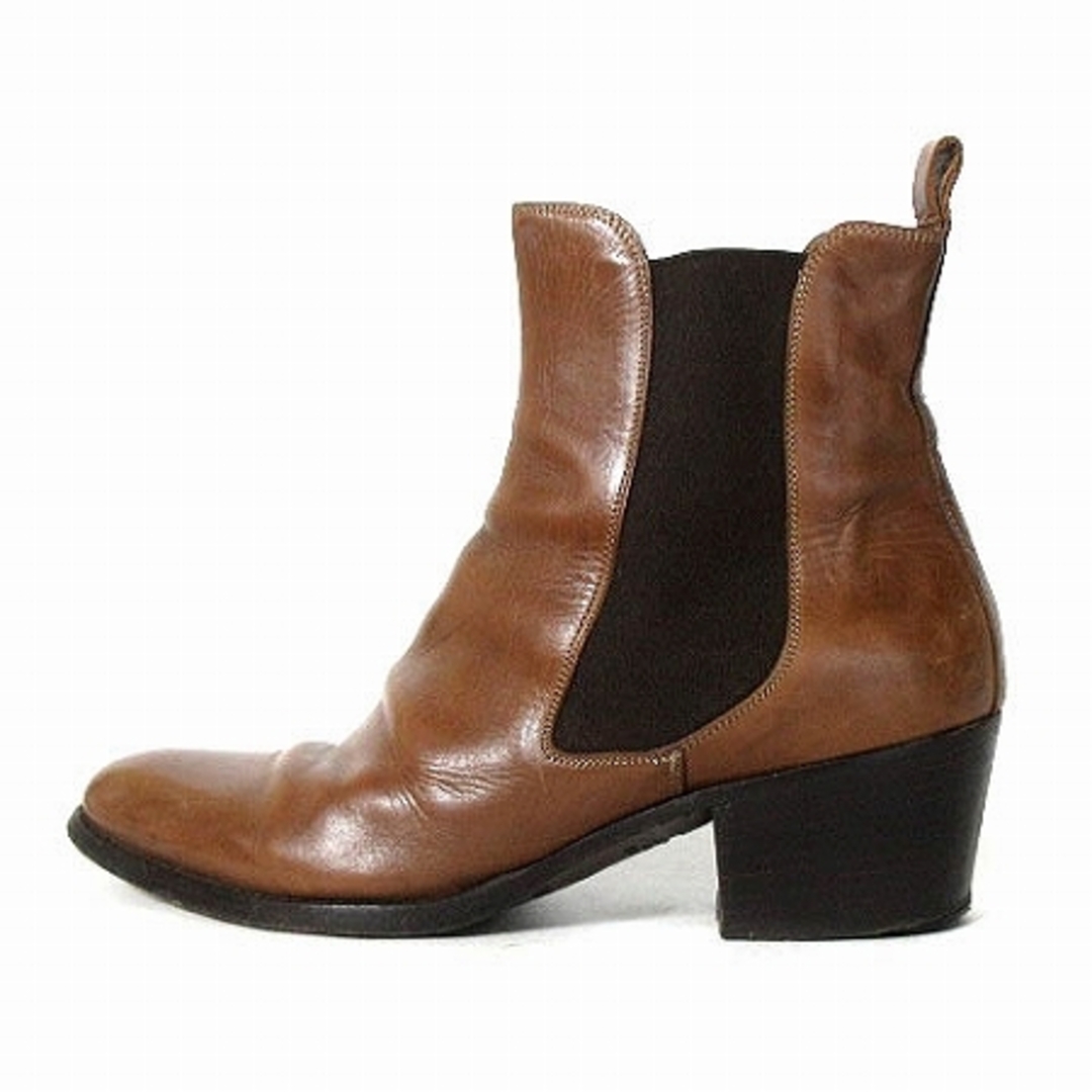 SARTORE - サルトル ショートブーツ サイドゴア レザー ブラウン 37 約