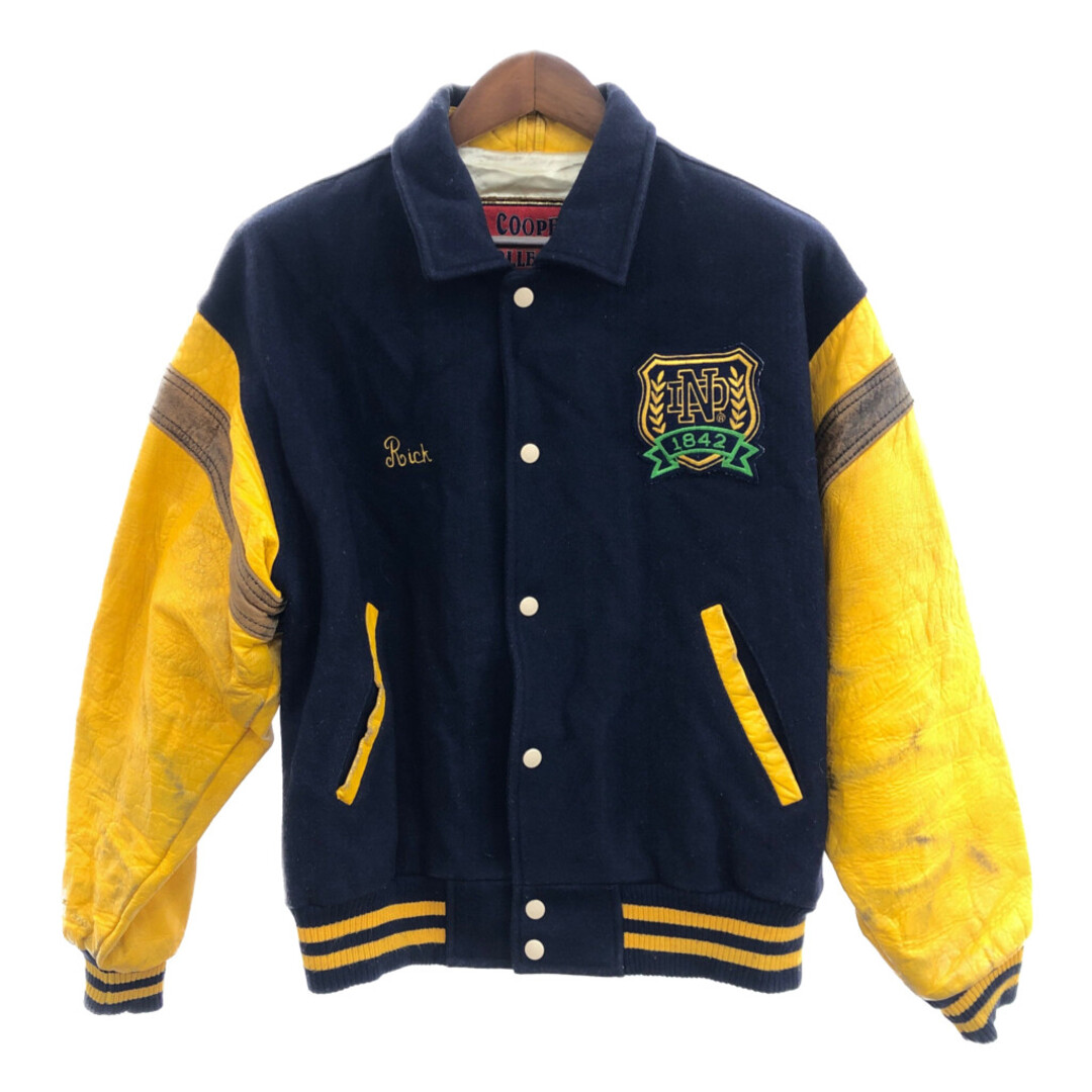 90年代 USA製 COOPER COLLEGIATE ノートルダム大学 ウール スタジアム
