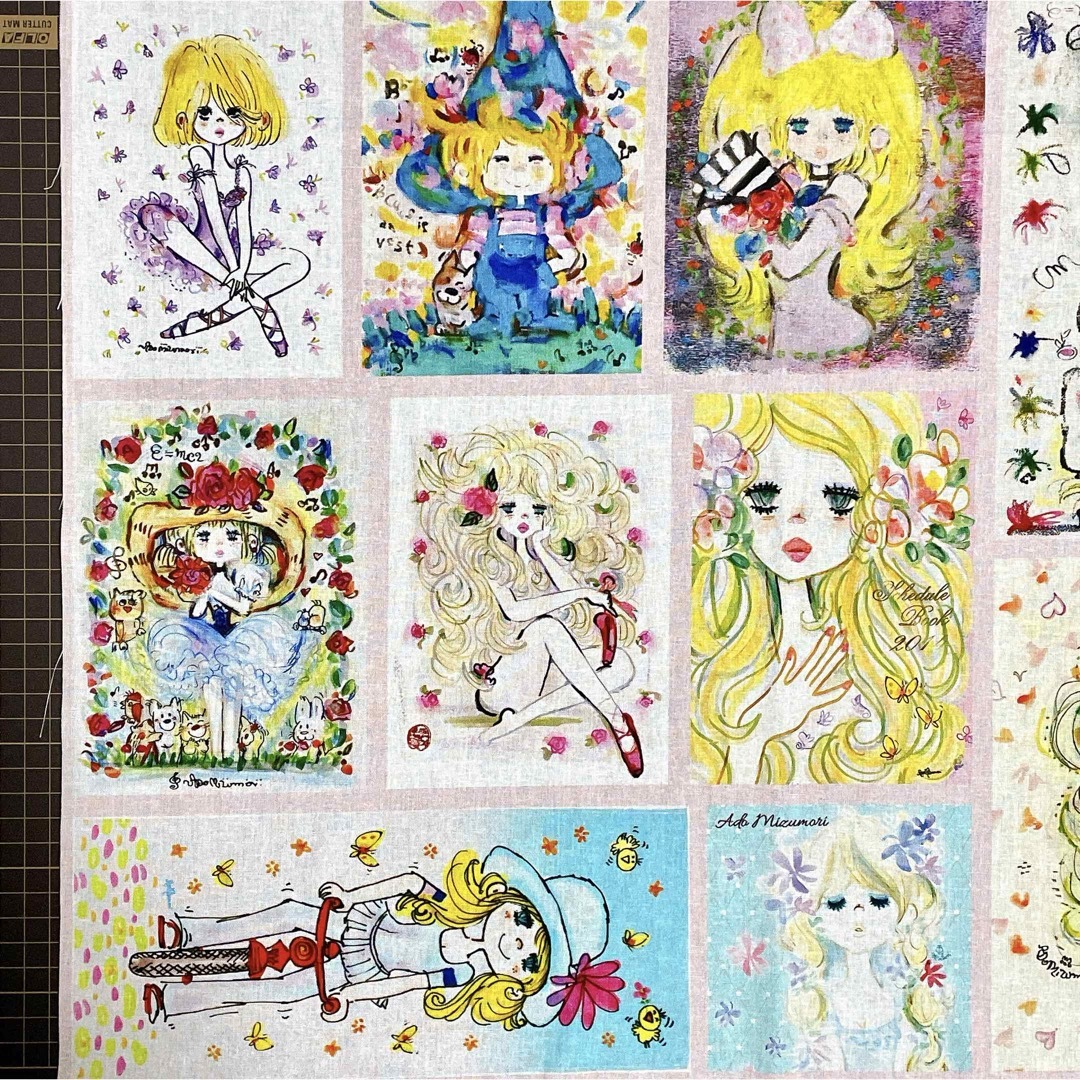 水森亜土 可愛い女の子 パネル生地の通販 by ユズリ's shop｜ラクマ