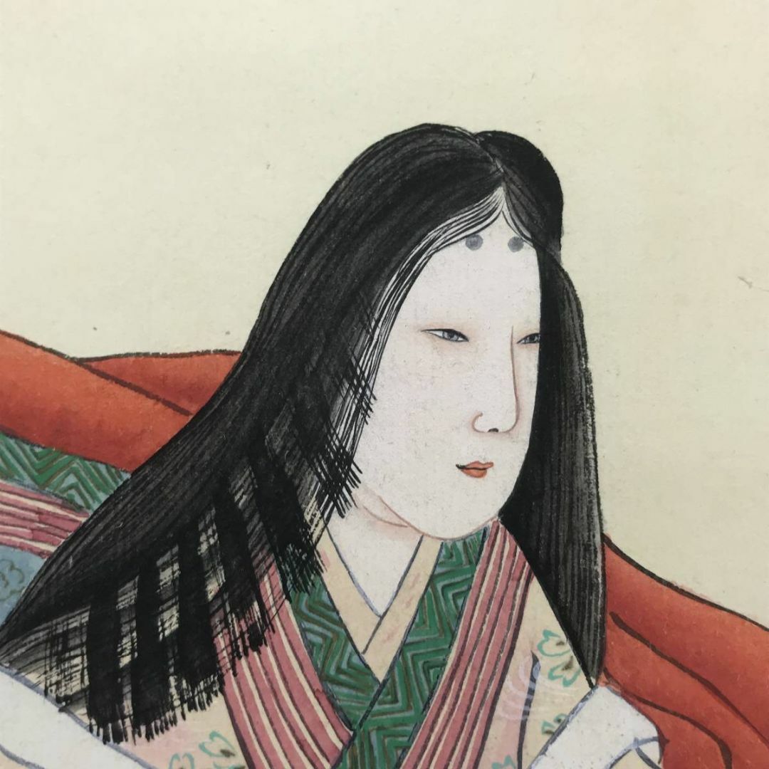 複製/作者不詳/小野小町画賛/美人図/美人画/工芸品/掛軸☆宝船☆AC-449