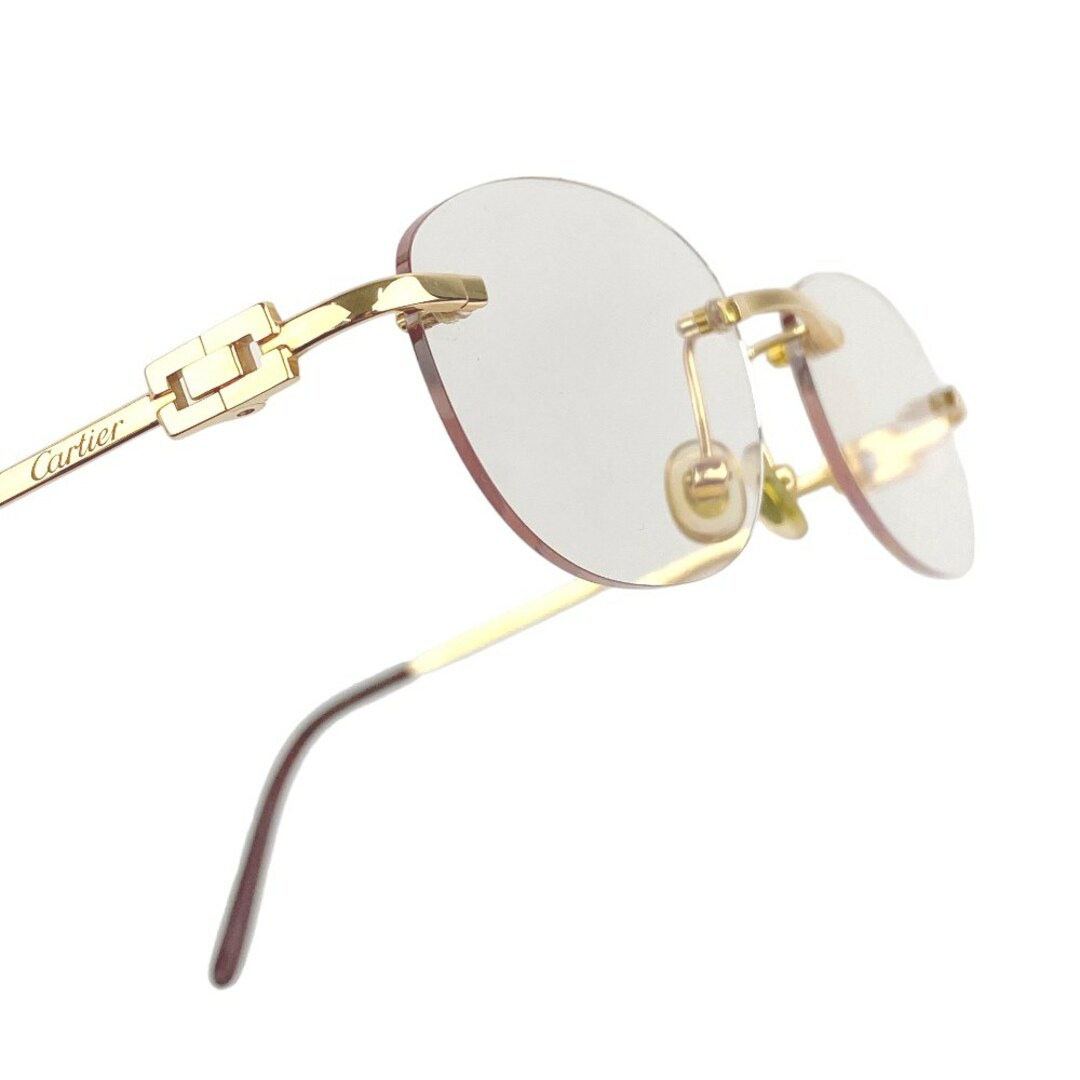 Cartier - □美品□ カルティエ メガネ オーバル リムレス ゴールド