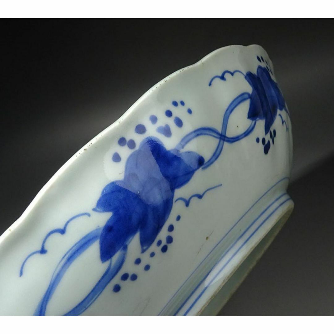 時代物 古伊万里 染付 大皿 幅約31.5cm 古陶磁 p95232の通販 by 吉猫堂