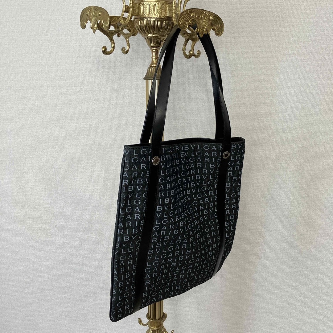 BVLGARI - ブルガリ 廃盤 ロゴマニア デニム トート ショルダー バッグ