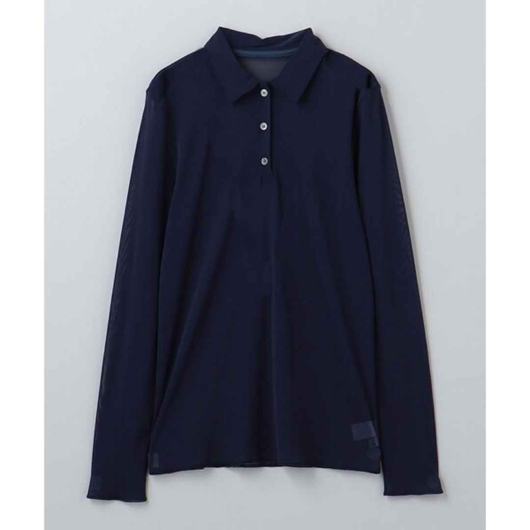 6 (ROKU) - 6(ROKU) ナイロン チュール シャツ プルオーバー ネイビー