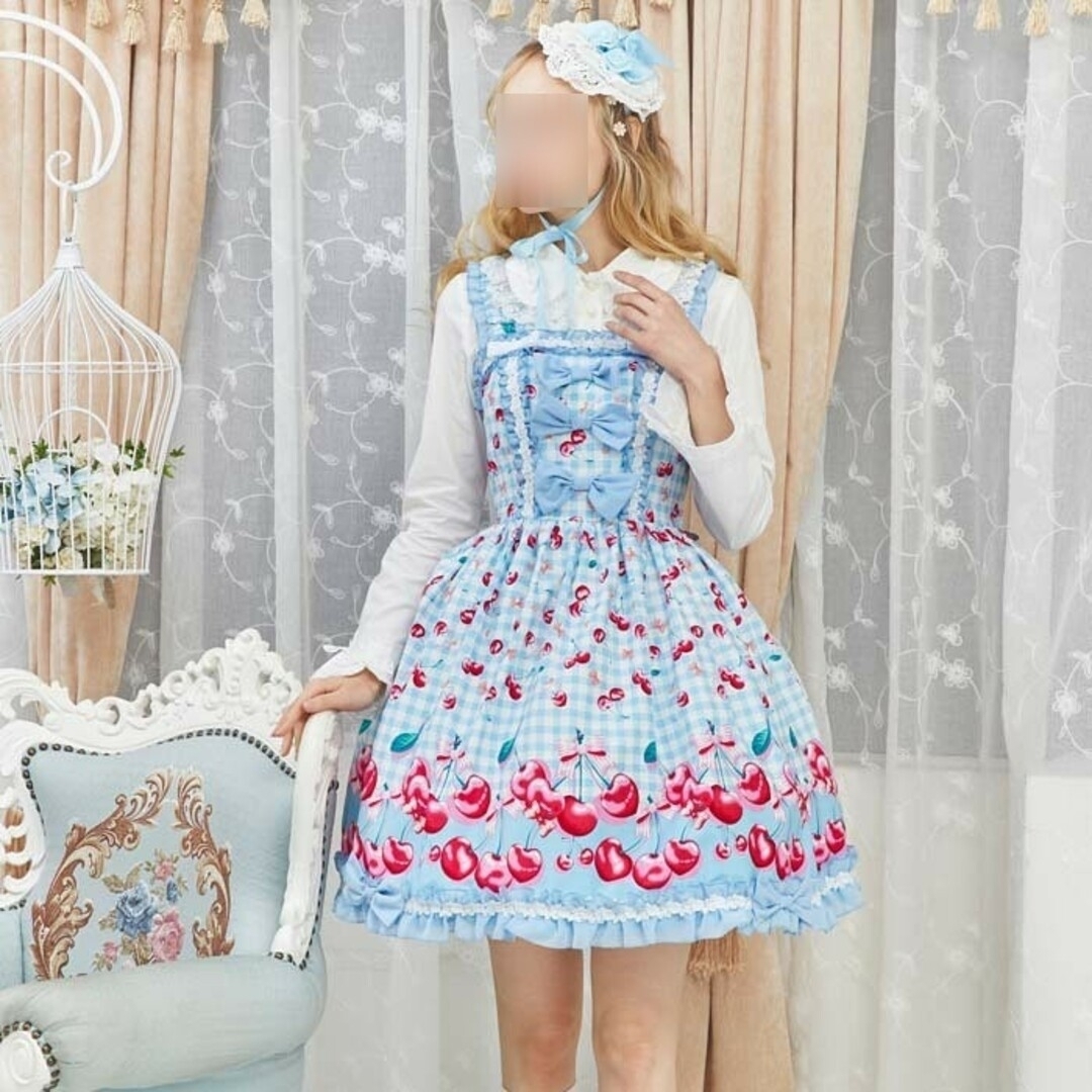 BODYLINE - ﻿□BODYLINE□ブルーギンガムチェリージャンパースカート