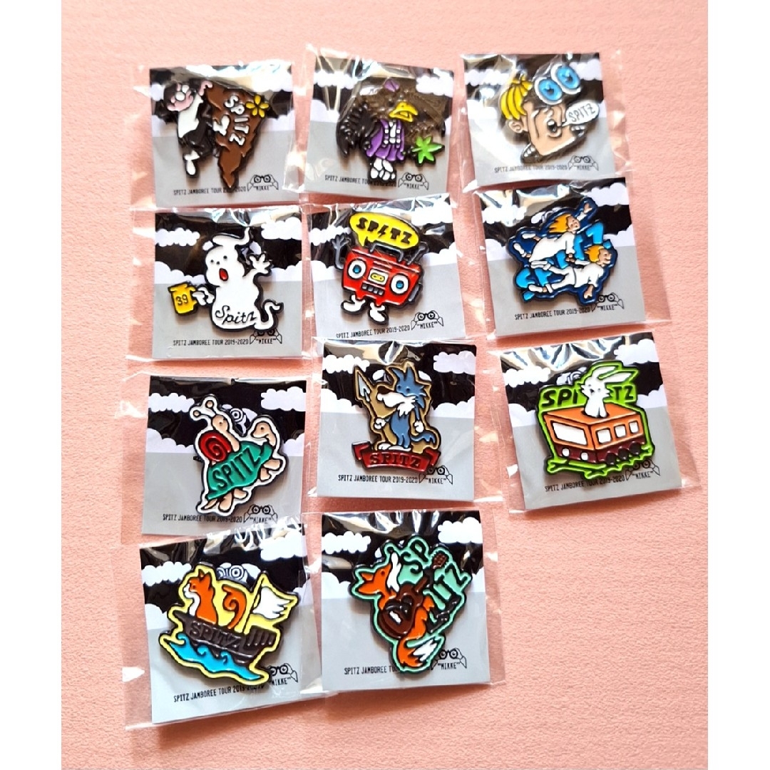 新品 spitz スピッツ MIKKE 見っけ みっけ ピンバッジ 11個セットの
