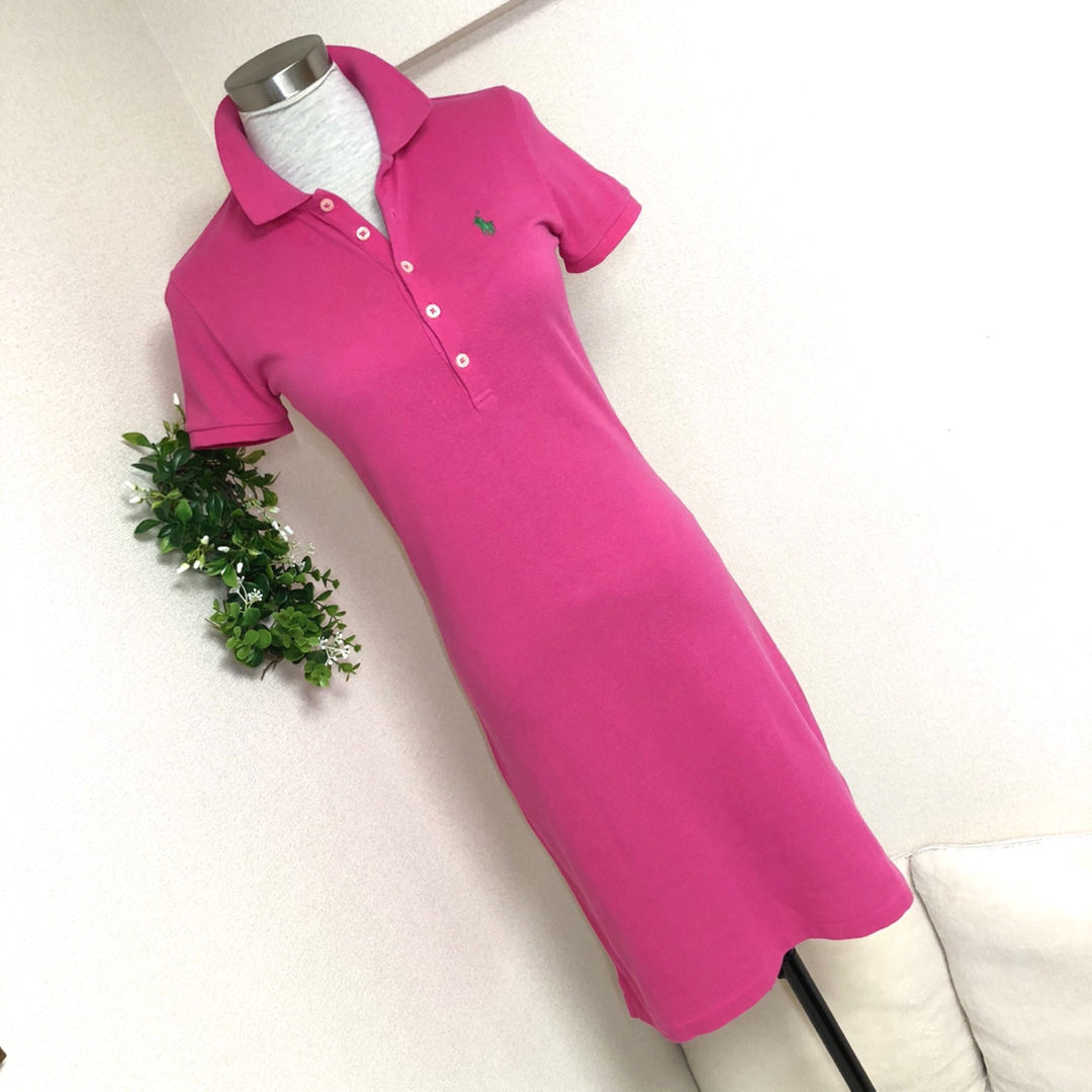 Ralph Lauren - ラルフローレンスポーツのポロワンピース上品ピンクXS