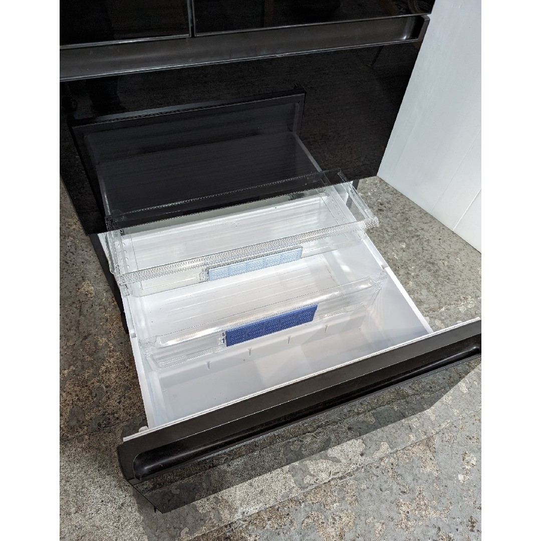 Panasonic - 冷蔵庫 パナソニック アルベロダークブラウン 木目ガラス