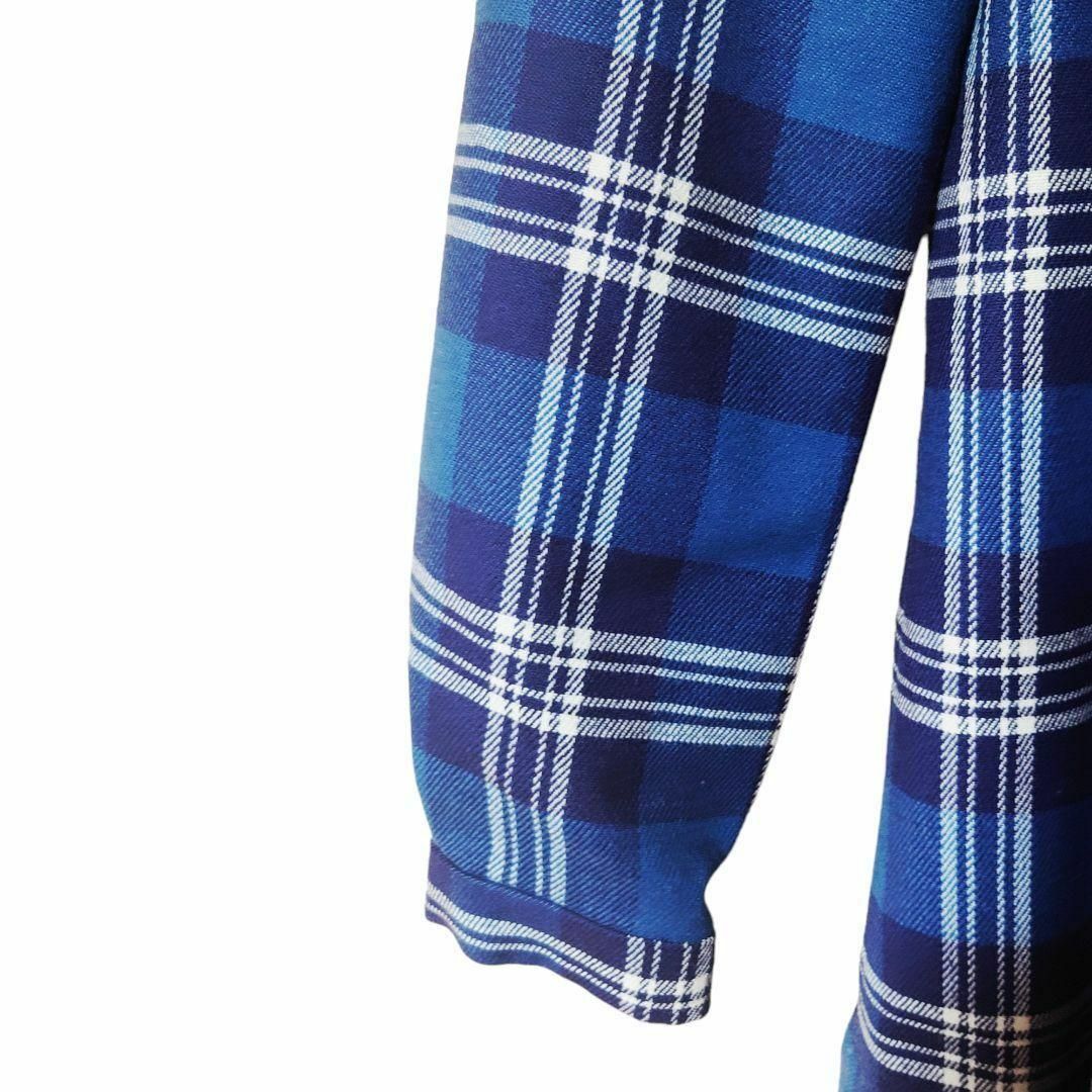 Yorkland - 希少 美品 Yorkland タータンチェック ワンピース 青