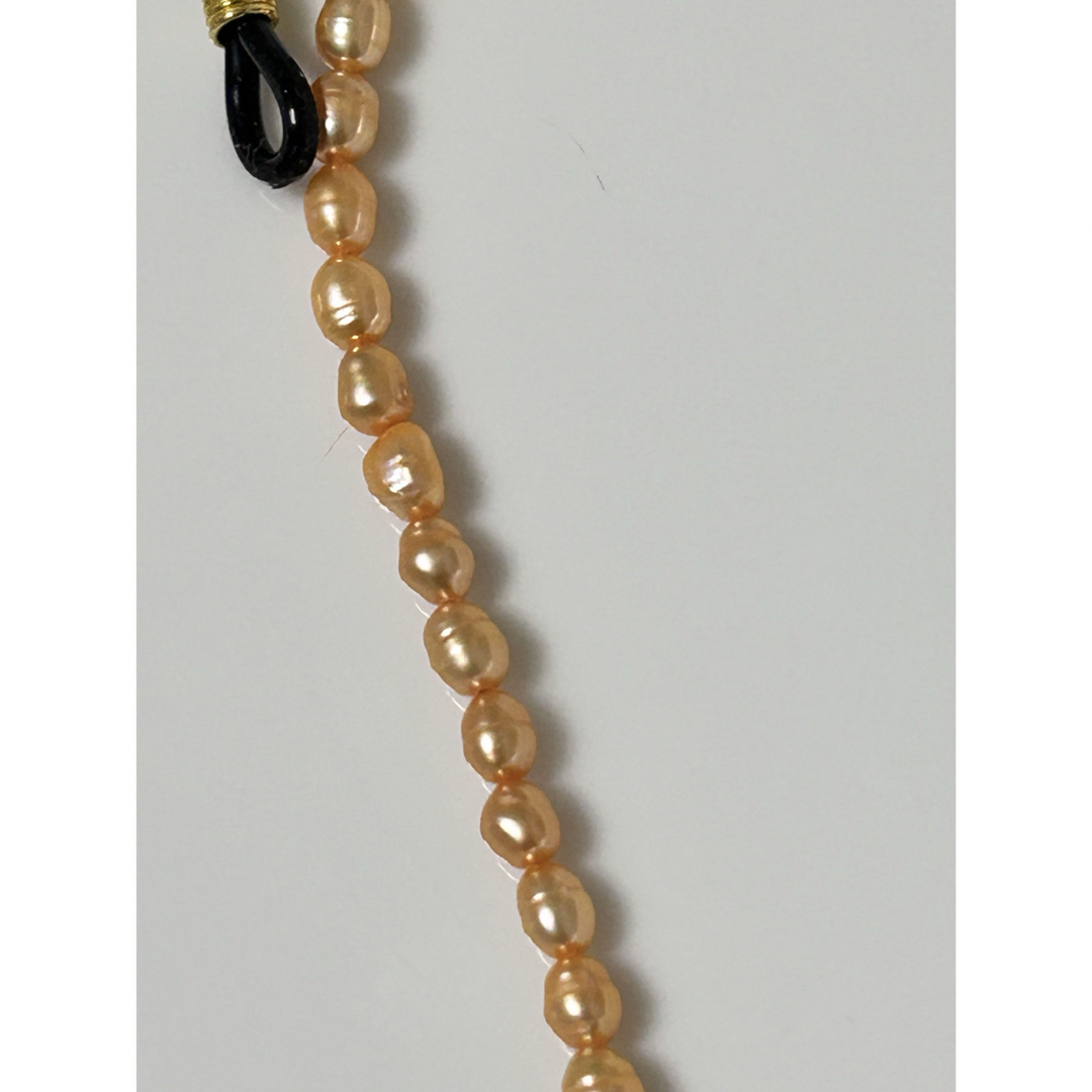 淡水パール 琥珀 ハート ブラックスピネル 2way マスク メガネチェーン