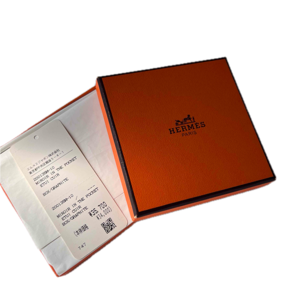 HERMES - エルメス コンパクトミラー 折り畳み レザー の通販 by