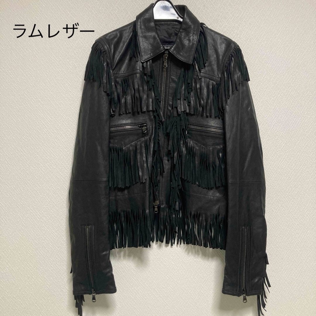DIESEL BLACK GOLD - diesel ディーゼル レザージャケット フリンジ