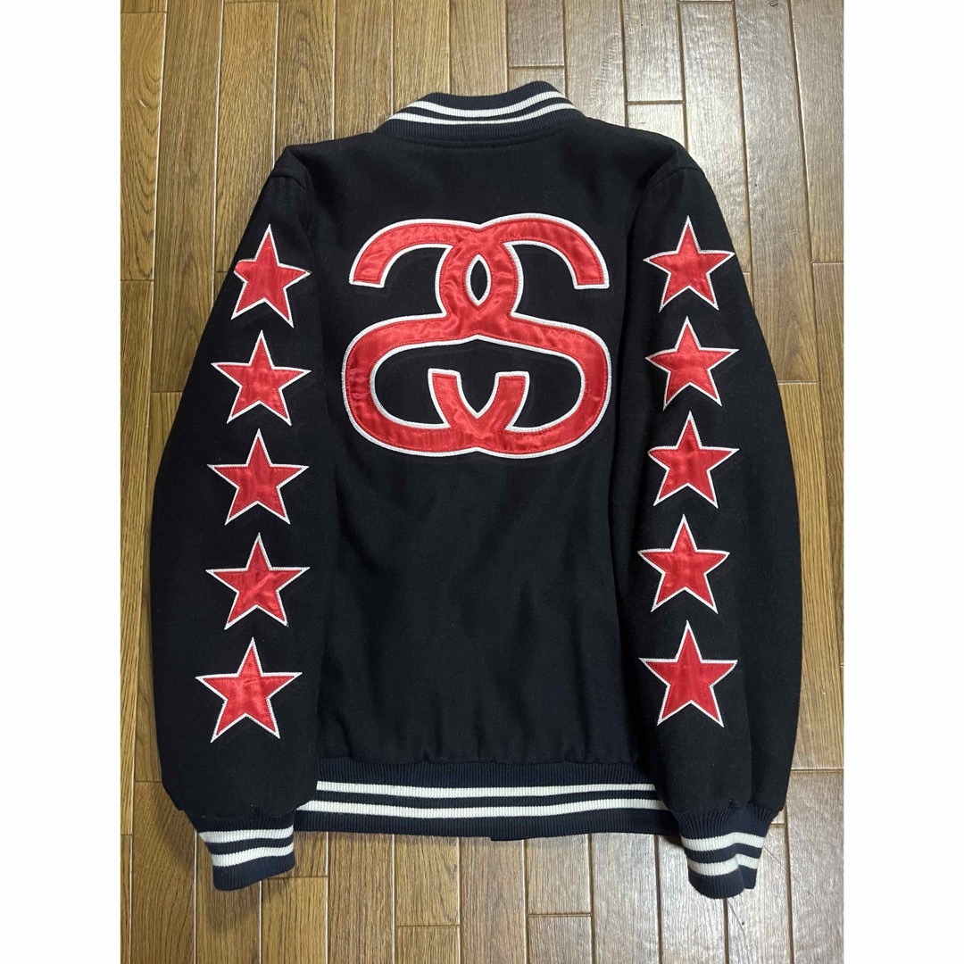 STUSSY - 【レア】90s ビンテージ STUSSY スタジャン・バ ックデカロゴ