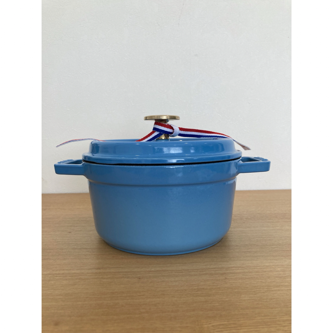 ストウブ サックスブルー ココットラウンド 10cm 40周年限定 未使用