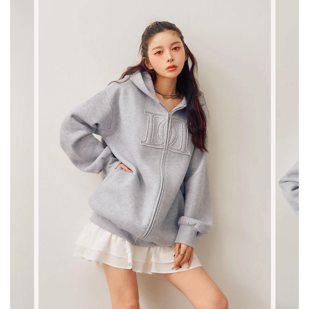 Darich - 新品タグ付き ダーリッチ アップリケDDロゴパーカー グレーの