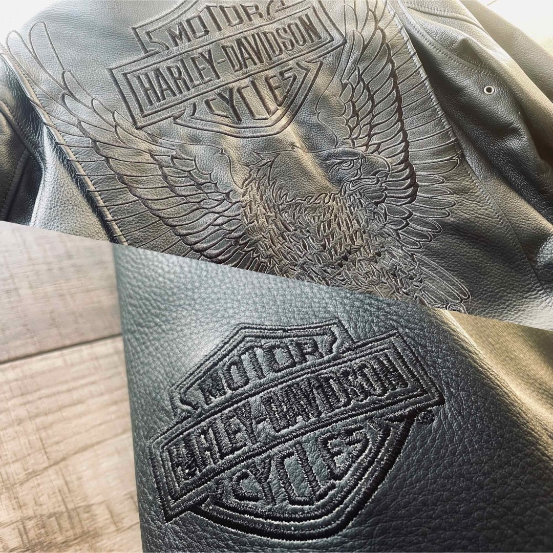 Harley Davidson - 【美品】 背中レア刺繍 ハーレー ダビッドソン 純正