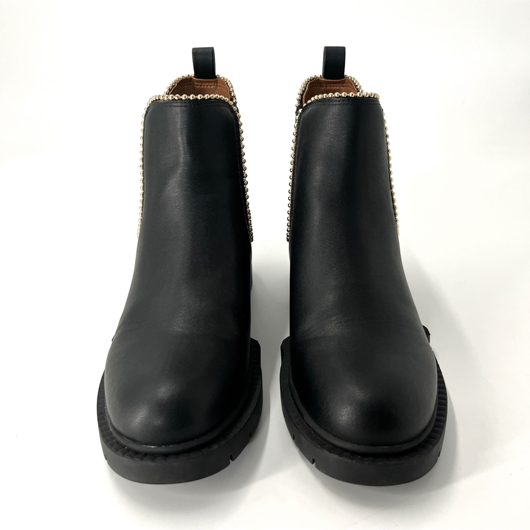 COACH - 美品 コーチ サイドゴアブーツ ショートブーツ 黒 レザー 23cm