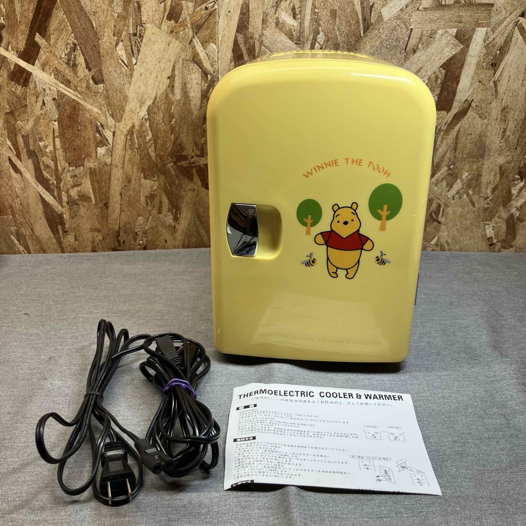 N△3738】くまのプーさん ポータブル冷温庫 プーさん 冷温庫 ミニ冷温