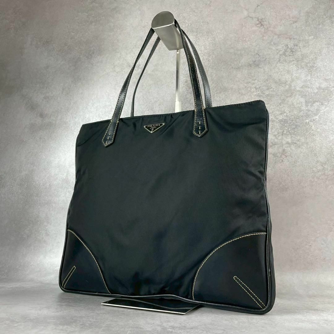 ✨美品✨PRADA トートバッグ ハンドバッグ 三角ロゴプレート A4可