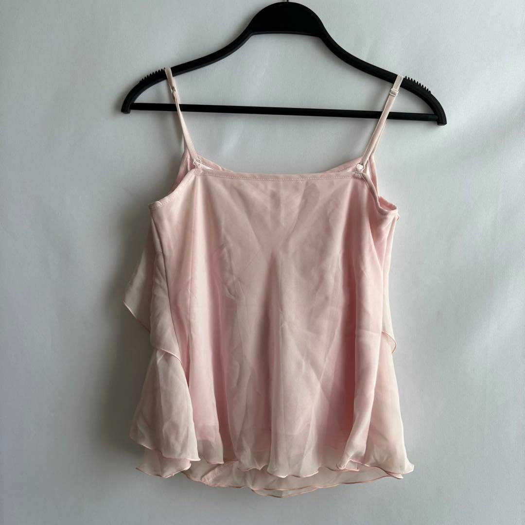 INGNI - y2k平成ギャルキャミソールピンクフリルシンプル無地かわいいM