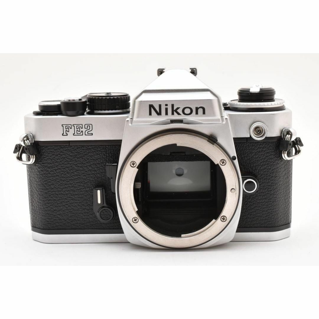 超美品 NIKON FE2 シルバー フィルムカメラ モルト新品交換済 M363の