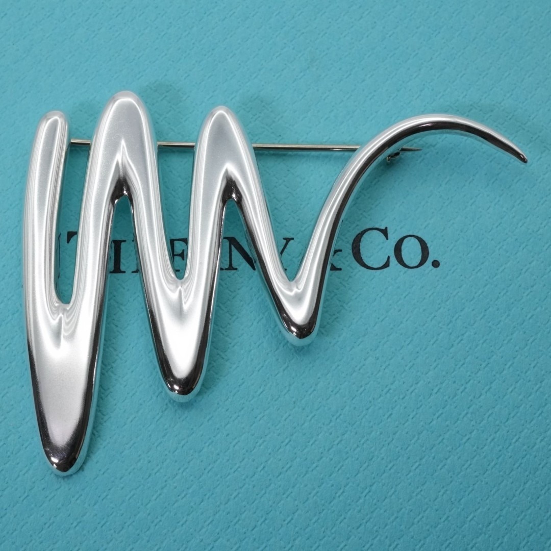 美品 稀少 ラージサイズ☆ ティファニー スクリブル ブローチ SV925 美