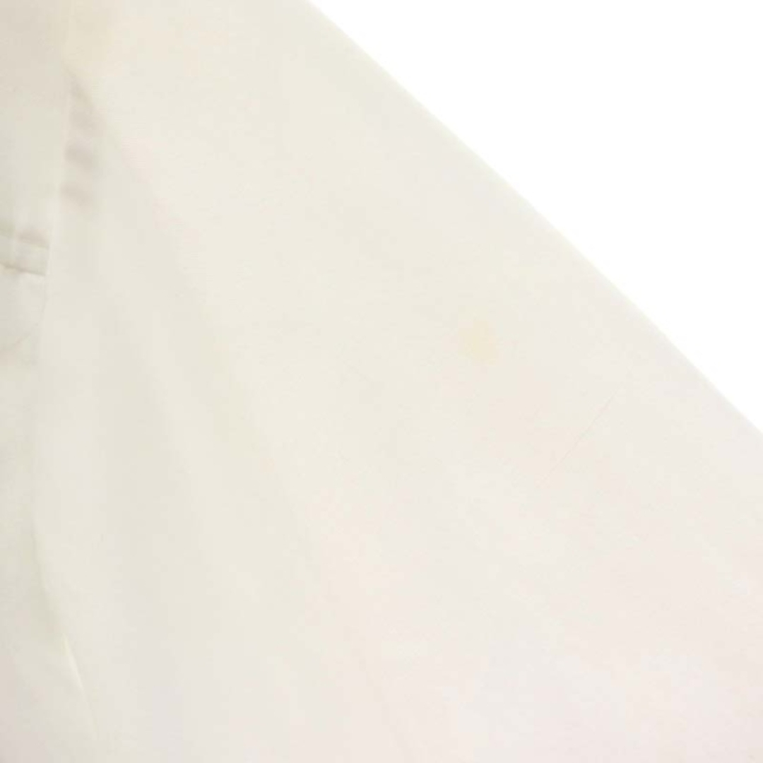 ヨリ 22AW スカラップカットワークブラウス ノーカラー 長袖 F 白の