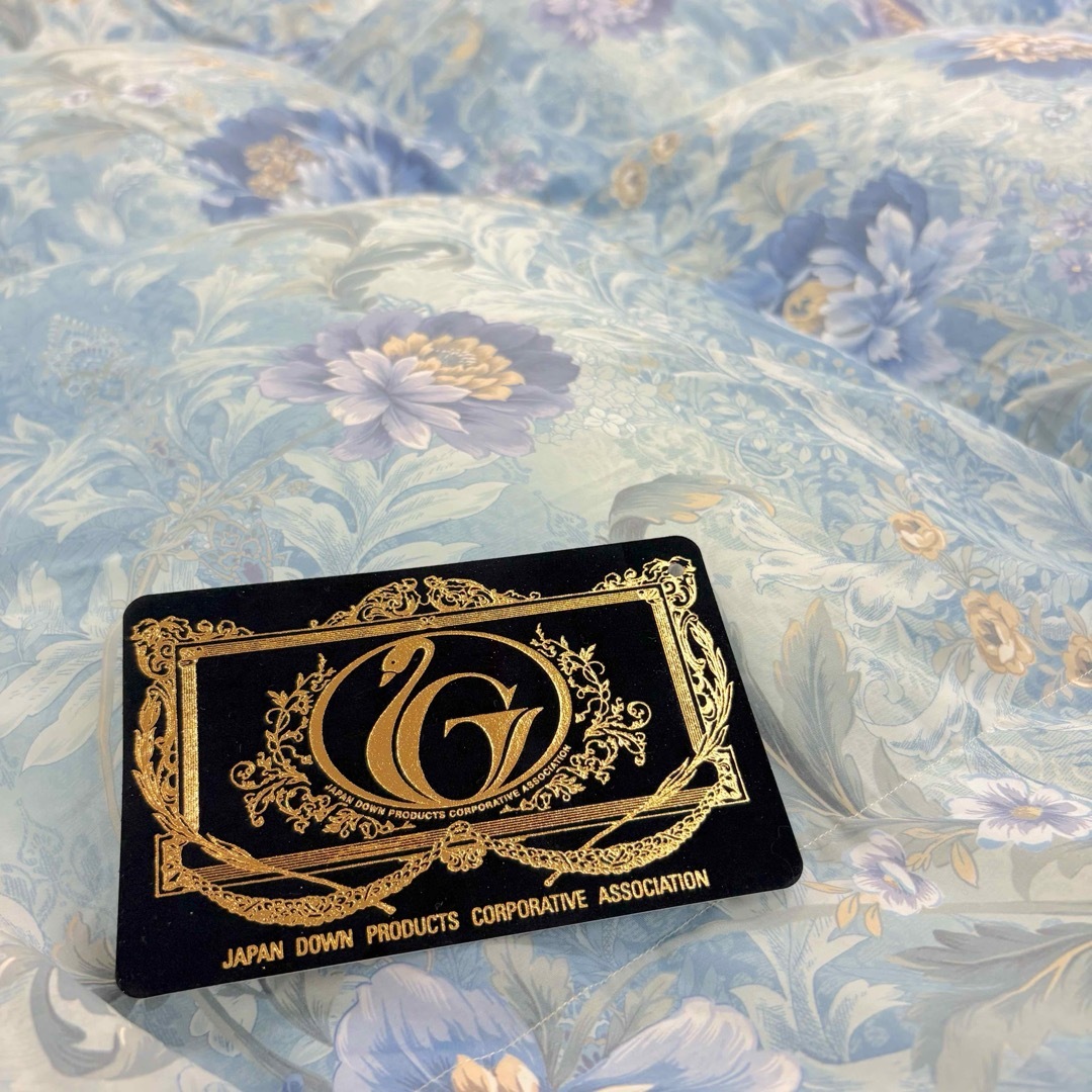 羽毛布団 シングル ポーランド ホワイトマザーグース CH92534 ブルー