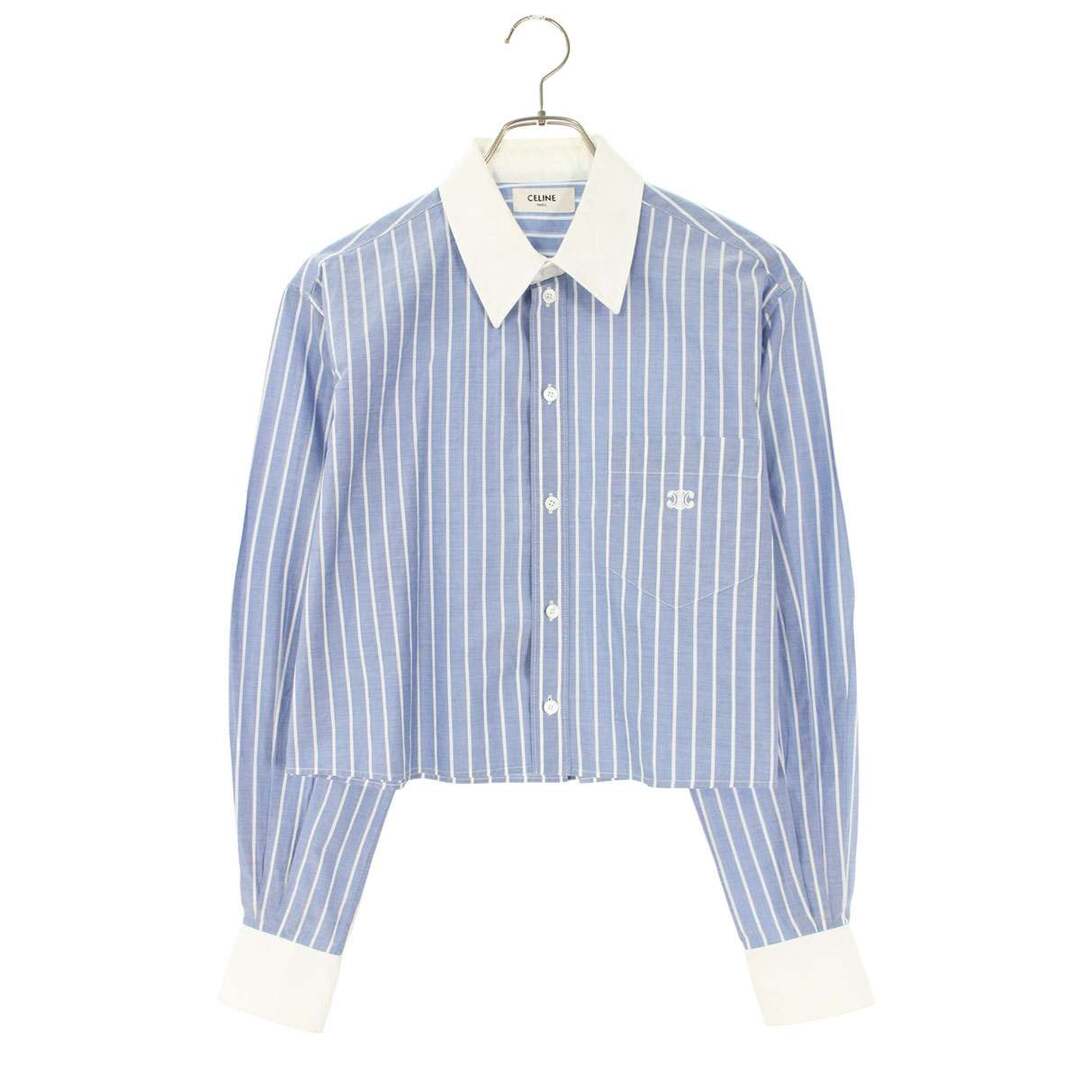 セリーヌ 22SS 2C795032N トリオンフ刺繍クロップドストライプ長袖