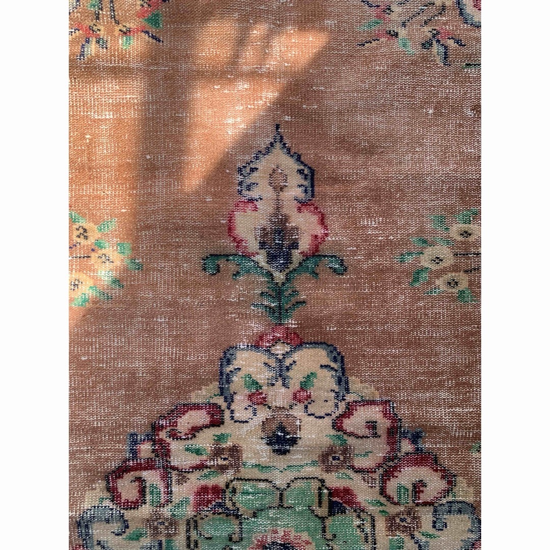 超大判 特大 271×140 超レア トルコヴィンテージラグ テラコッタオレンジ