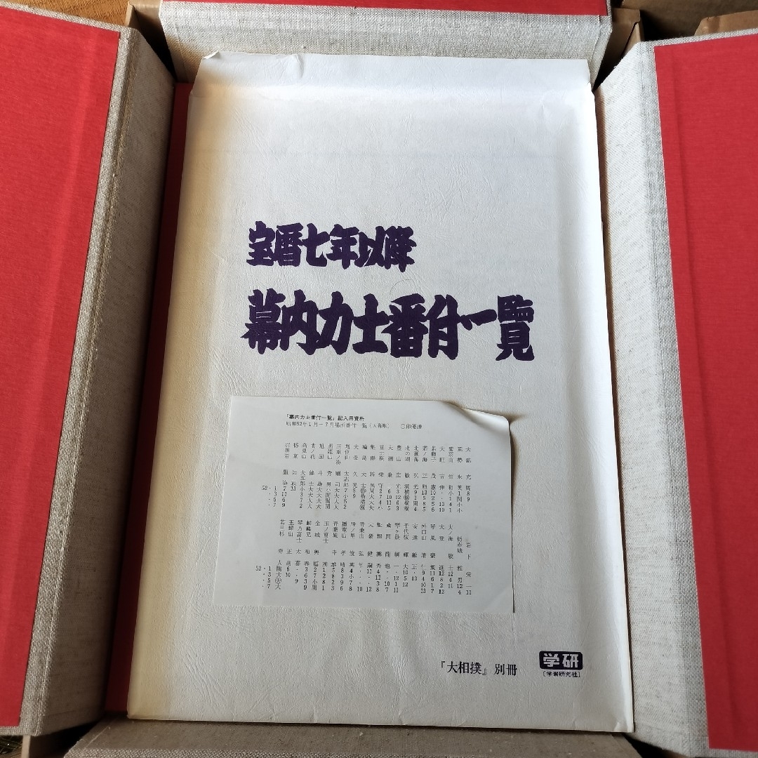 限定1,000部 学研 大相撲 歴史 番付 手形 定価11万円 番号457の通販 by