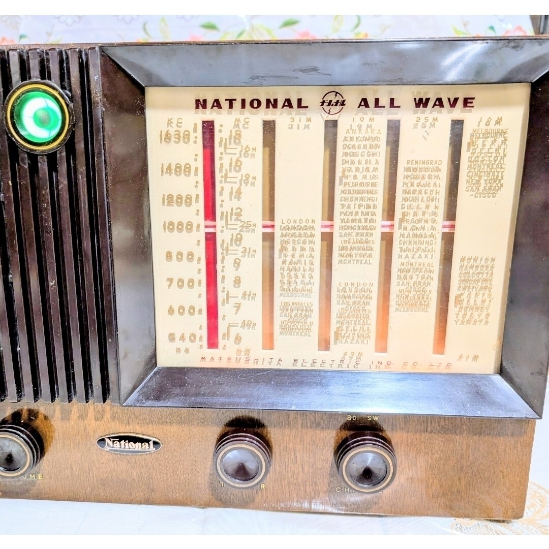 国際版】ナショナルST真空管ラジオ アイ付QA-700 Bluetooth付